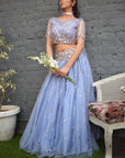Lilac Rose Lehenga Set - designer lehenga