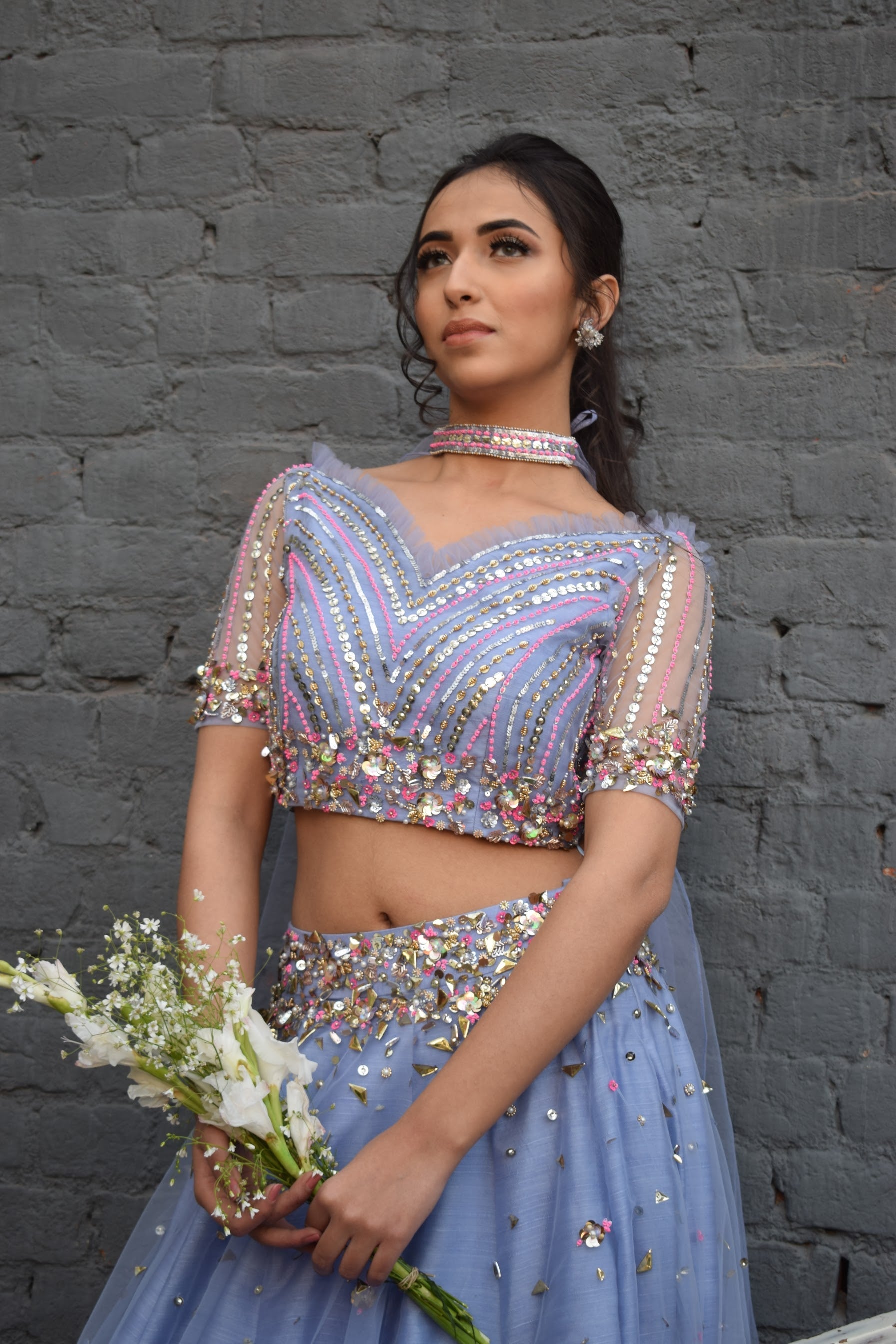 Lilac Rose Lehenga Set - designer lehenga