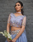 Lilac Rose Lehenga Set - designer lehenga