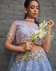 Lilac Rose Lehenga Set - designer lehenga