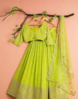 Lime Green Abla Lehenga Set - lehenga set