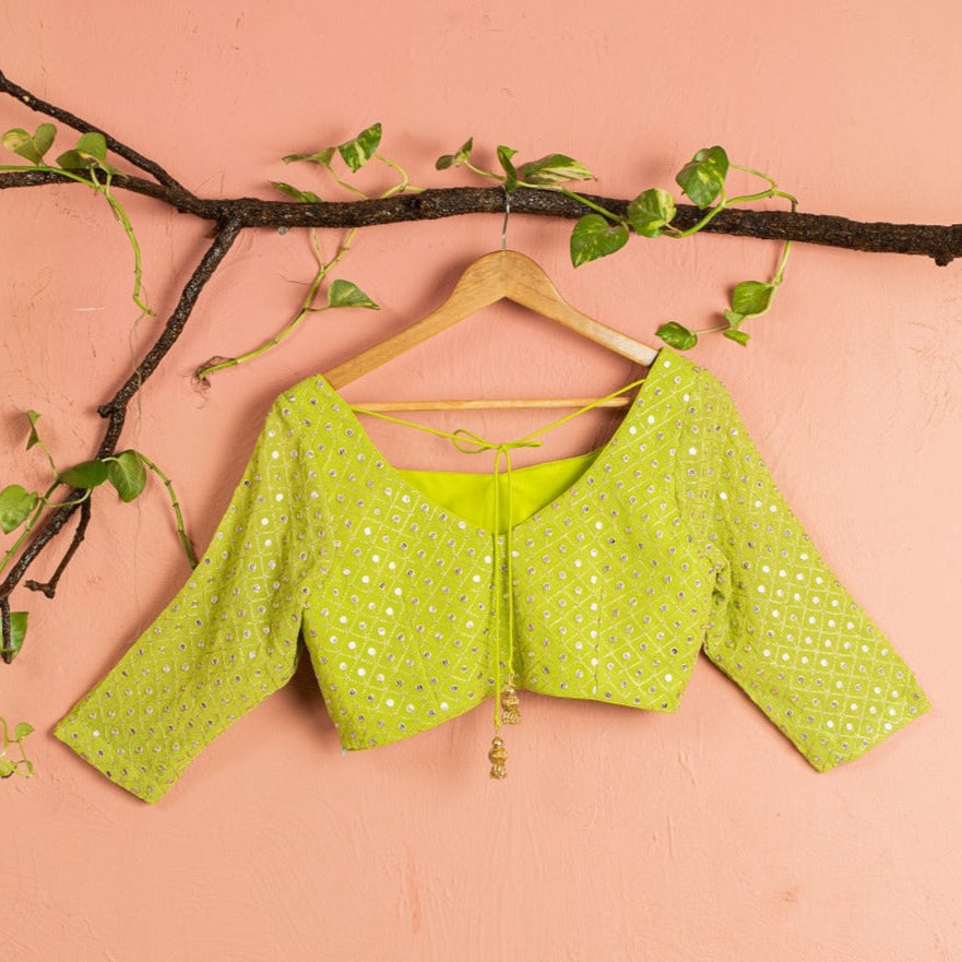 Lime Green Abla Lehenga Set - lehenga set