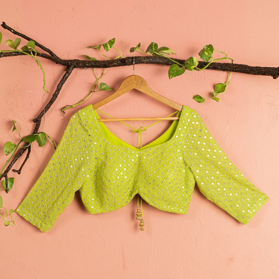 Lime Green Abla Lehenga Set - lehenga set