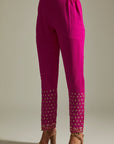 Magenta Kurta Pants Set - indian ethnic attire for women