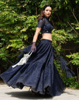 Maheem Organza Lehenga - black lehenga