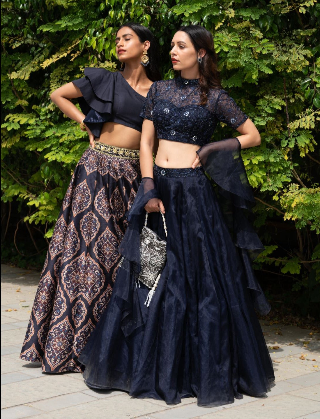 Maheem Organza Lehenga - black lehenga