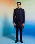 Blue Blaze Open Sherwani Set - men indian wear