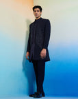 Blue Blaze Open Sherwani Set - men indian wear