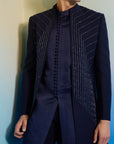Blue Blaze Open Sherwani Set - men indian wear