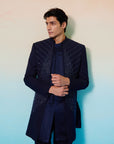 Blue Blaze Open Sherwani Set - men indian wear
