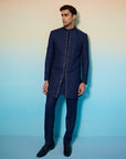 Blue Comet Sherwani Set - ethnic clothing for men