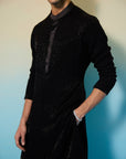 Black Majestic Kurta Set - mens desi clothes