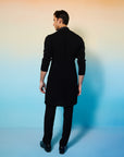 Black Majestic Kurta Set - mens desi clothes