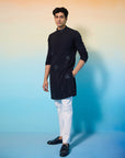 Crinckled Kurta Set - indian garb men