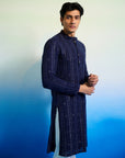 Regal Blue Kurta Set - indian dress men