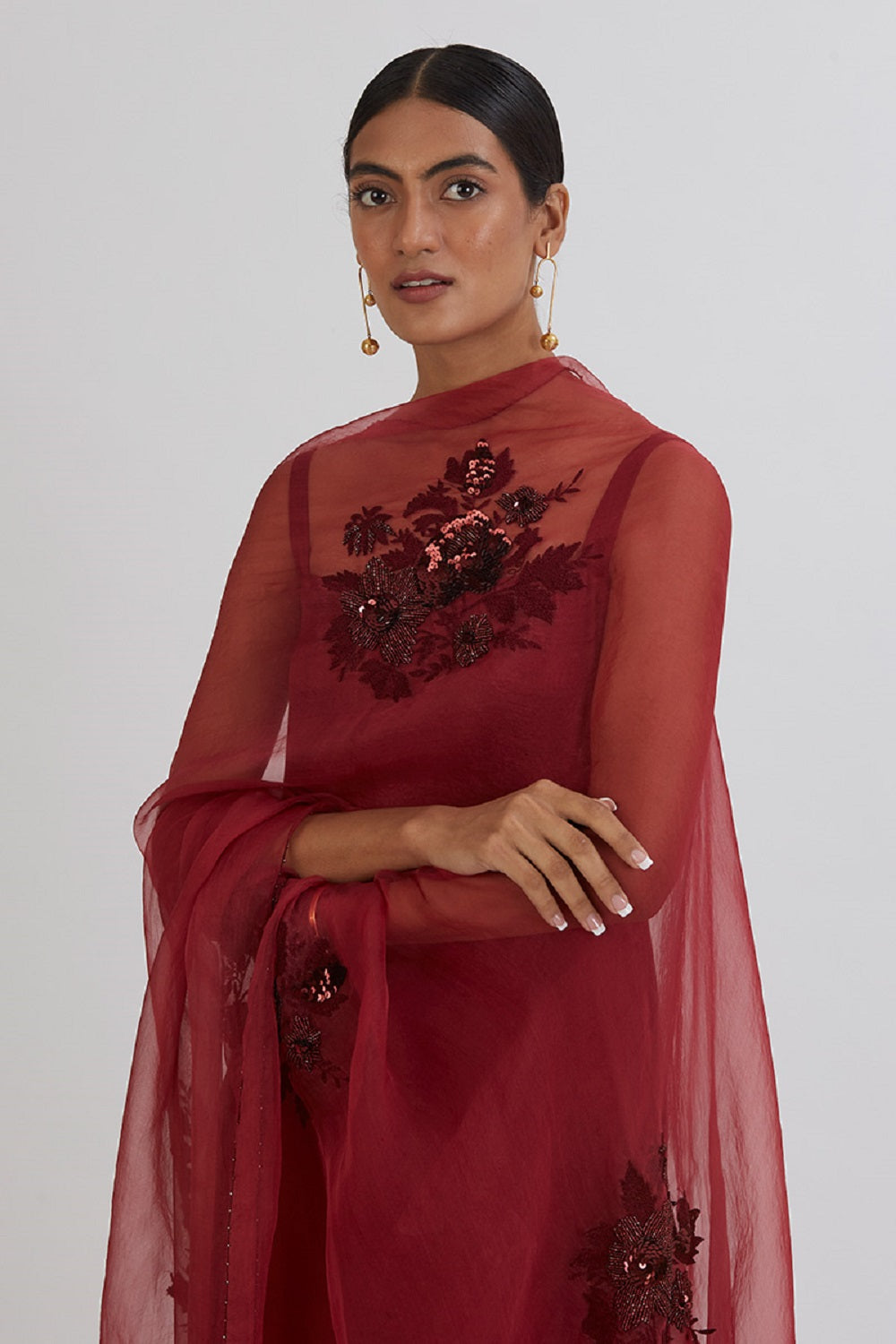 Maroon Aradhana Sharara Kurta Set - kurta for women