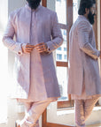 MAUVE Jacket Style Sherwani Set - sherwani for men