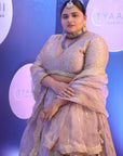 MAUVE Ruffle Lehenga Set - ruffle lehenga
