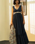 Maxi Dress With Jacket - indian dress with jacket