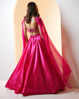 MEERA Hot Pink Lehenga Set - hot pink lehenga