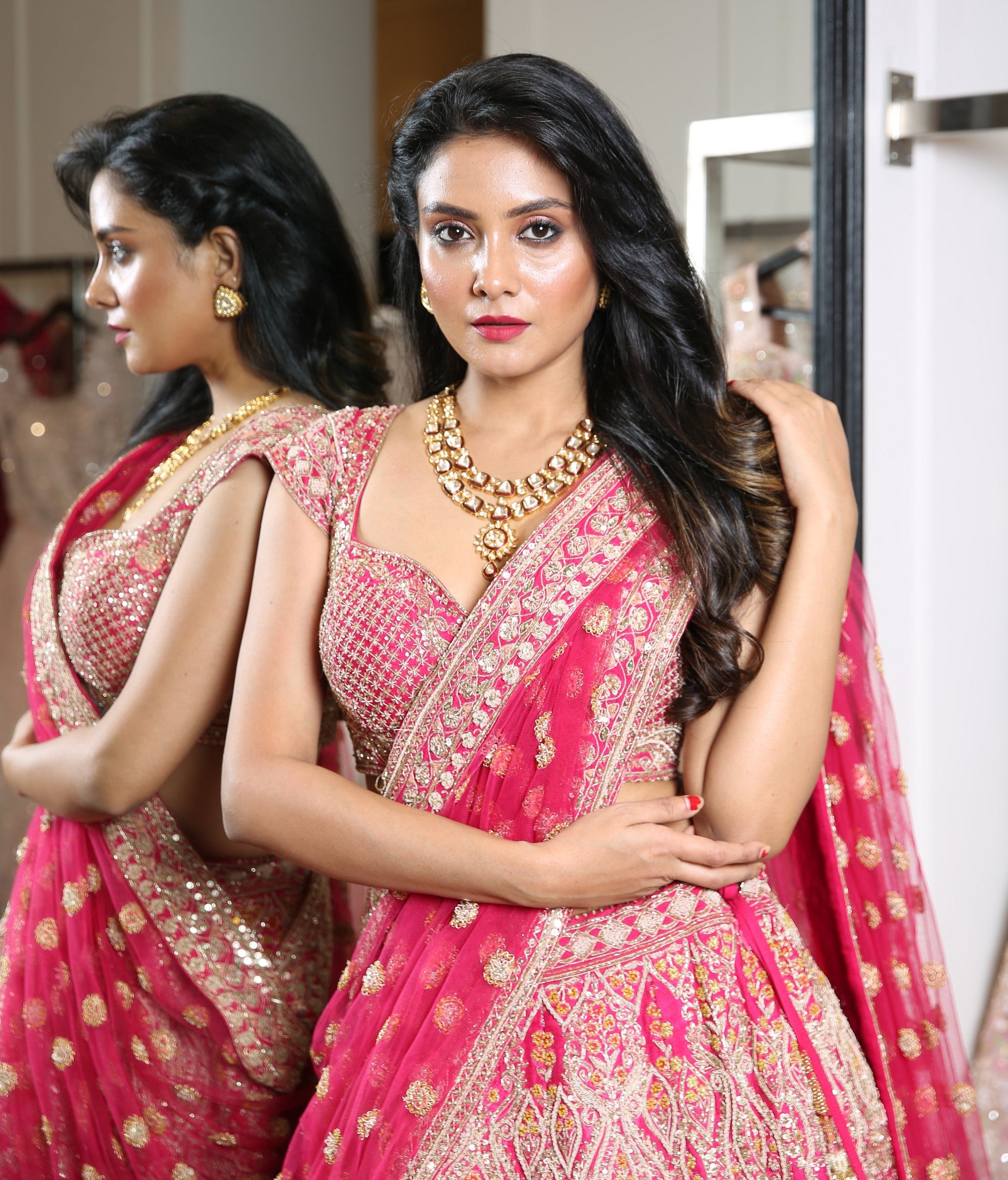 MEGHNA Lehenga Set - bridal embroidered lehenga