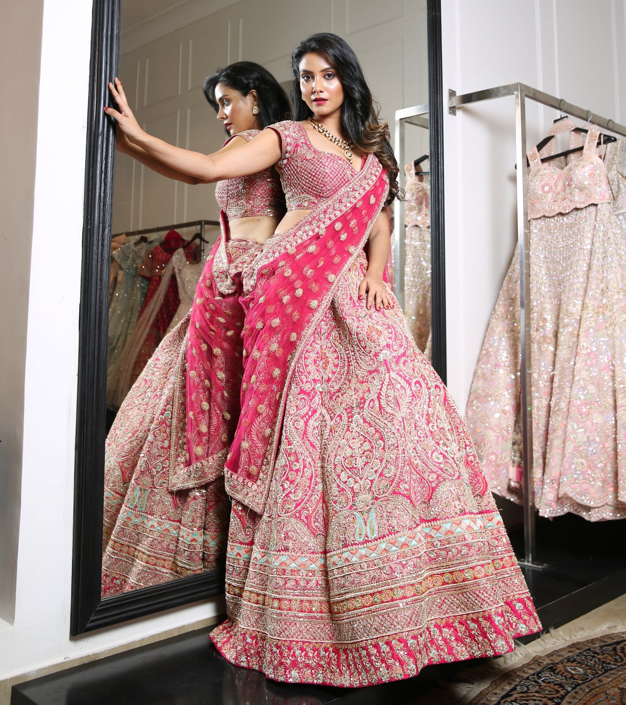 MEGHNA Lehenga Set - bridal embroidered lehenga