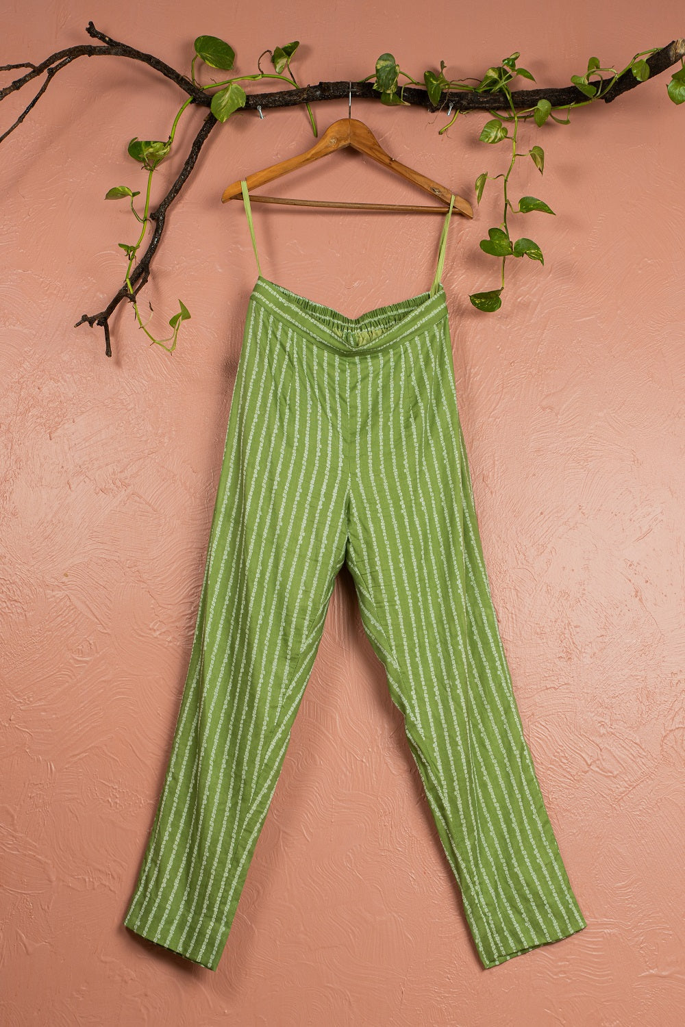 Meheni Green Bandani Print Anakarli With Straight Pants - indian wear for ladies