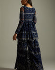 Midnight Blue Kurta Sharara Set - blue sharara