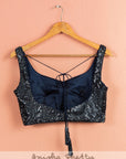 Midnight Blue Lehenga Set - blue lehenga