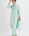 Mint Chanderi Kurta Set - indian wear for women USA
