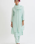 Mint Chanderi Kurta Set - ladies outfit