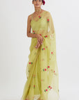Mint Gul Mehandi Saree - indian saree