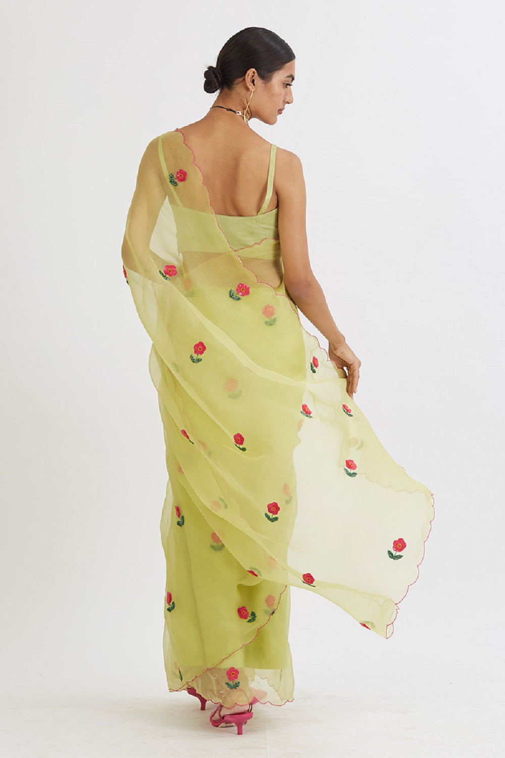 Mint Gul Mehandi Saree - indian saree