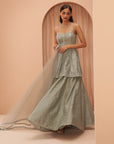 Mint Mirror Lehenga Set - lehenga set