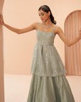 Mint Mirror Lehenga Set - lehenga set