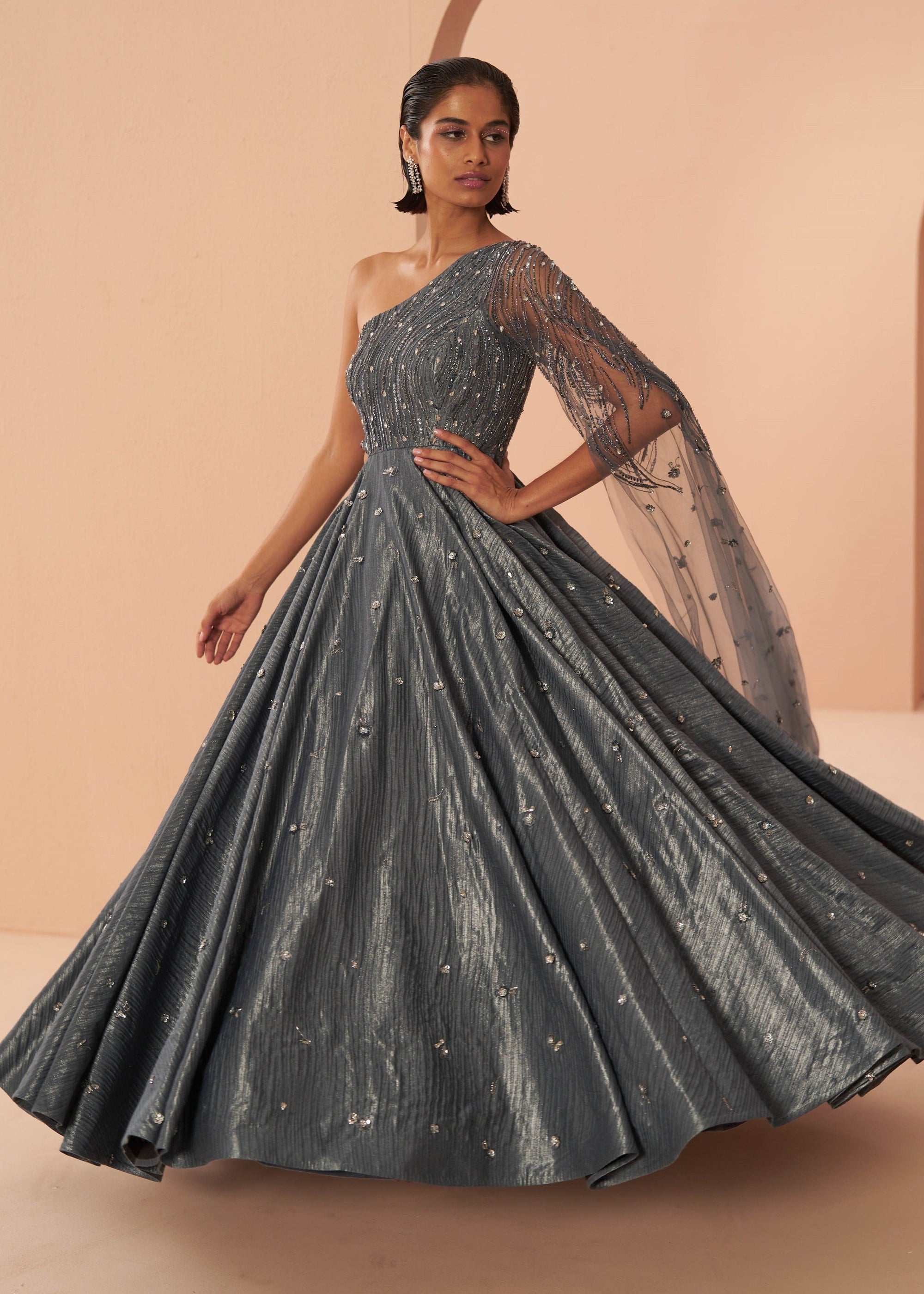 Mirage Crushed Gown - gown