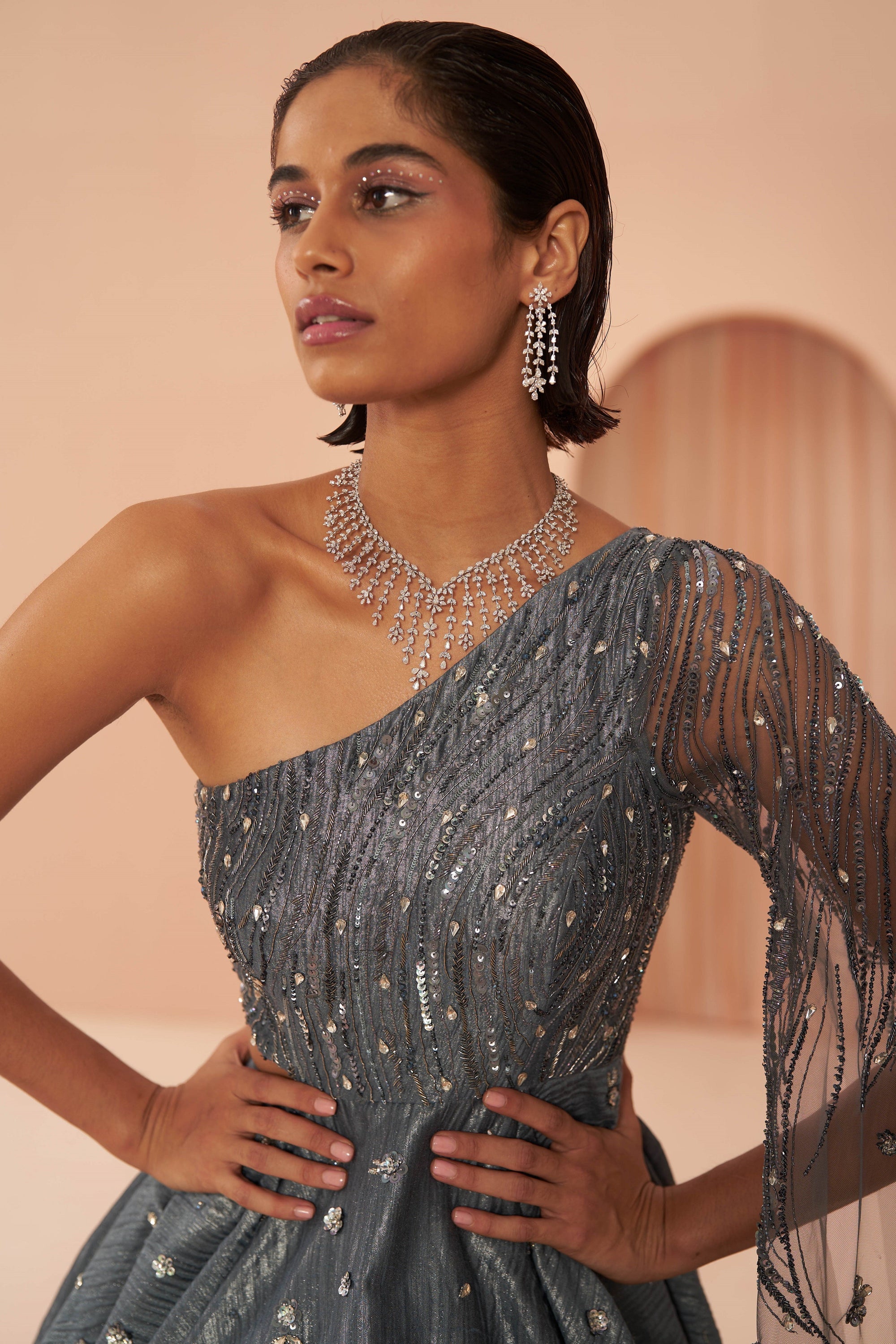 Mirage Crushed Gown - gown