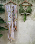 Moss Green Lehenga Set with Hand Painted Dupatta - lehenga