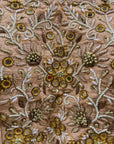 Mustard and Beige Mirror Cutwork Lehenga Set - mirror work lehenga