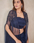 Navy Blue Dhoti Set - indian wear for women