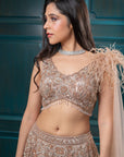 Nude Gold Lehenga - golden lehenga