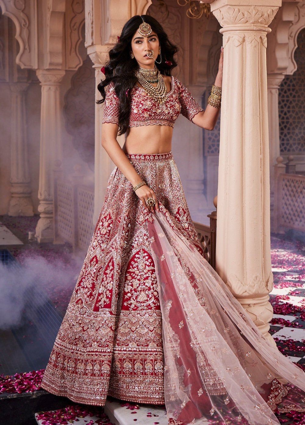 Padmavat Red Lehenga Set - embroidered bridal lehenga
