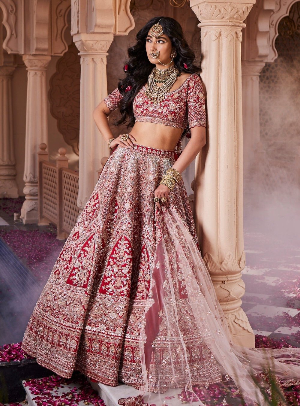 Padmavat Red Lehenga Set - embroidered bridal lehenga