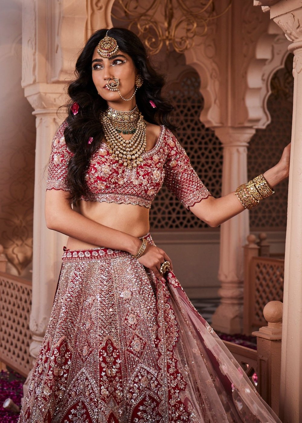 Padmavat Red Lehenga Set - embroidered bridal lehenga