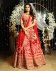 Paheli Red Lehenga Set - red bridal lehenga