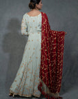 Pale Turquoise Blue Anarkali - anarkali