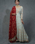 Pale Turquoise Blue Anarkali - anarkali
