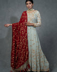 Pale Turquoise Blue Anarkali - anarkali