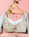 Pastel Mirror Lehenga Set - mirror work lehenga