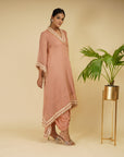 Peachish Pink Kaftaan Kurta Set - kaftan dress